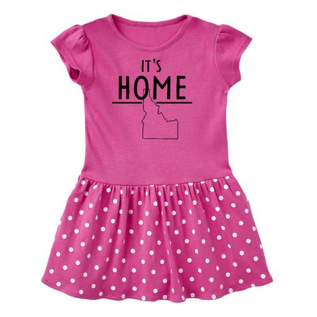 

Inktastic It s Home- State of Idaho Outline Gift Toddler Girl Dress