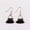 Black, variant on New Bohemia Jewelry Small Gold Plated Triangle Fan Fringe Tassel Dangle Earrings