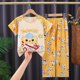 thumbnail image 1 of Ropa de dormir de verano para niños, pantalones largos finos de manga corta, ropa de hogar para niños y niñas, pijamas ligeros y cómodos para niños, 1 of 5