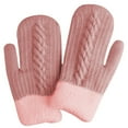 thumbnail image 1 of Double Layer Winter For Warm Knitted Mittens Soft Thermal Windproof Cold Weather, 1 of 3