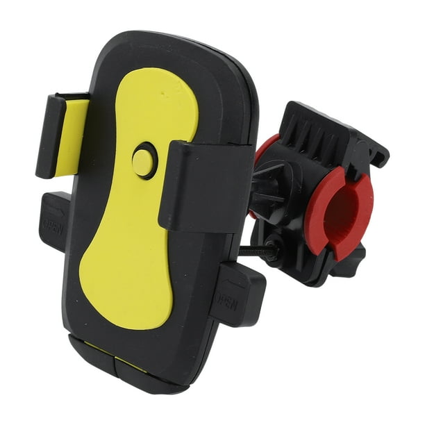 Soporte para teléfono de motocicleta Unique Bargains para montaje en manillar de teléfonos de 4.7-7.2" Negro Amarillo