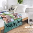 thumbnail image 6 of Custom Blanket with Photos Text Personalized Blankets for Adults-Customized Picture Blanket Throw for Dad Mom Woman Friends Couple Boyfriend Girlfriend Mom Best Friend on Fathers Mothers Day 50"X40", 6 of 6