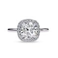 thumbnail image 3 of IGI Certified Lab Grown Diamond Halo Solitaire Engagement Rings for Women, Center 7mm Cushion Cut Anniversary Wedding Rings In 14K Solid White Gold F-G, VS-SI Quality (1.90 Cttw) Ring Size-4, 3 of 7