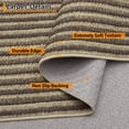 thumbnail image 2 of Living Room Area Rug 5x7 Machine Washable Rug, Non-Slip Pearl Velvet Soft Floor Carpet, Low Pile Modern Stripe Rug, Foldable Printed Rug for Bedroom, Dining Room, Laundry Room, Brown Tones, 2 of 9