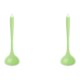 thumbnail image 2 of Billuyoard Cuchara de sopa de silicona translúcida Anti-escaldado Utensilio de cocina resistente al calor frío, verde claro verde claro 2Conjunto, 2 of 6