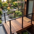 Yescom Black Cable Railing Post 36 inch for Horizontal Deck Railing Pre ...