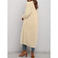 thumbnail image 3 of Womens Casual Long Cardigan Long Sleeve Open Front Sweater Coat Outerwear, 3 of 4