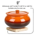 thumbnail image 4 of STP GOODS Traditional Natural Clay Stoneware Soup Tureen with Lid and Wooden Trivet 2.6 Qt (2.5 L) Handmade Oven Cooking Pot Casserole Tureen Stoneware Clay Pot Clay Cookware, 4 of 12