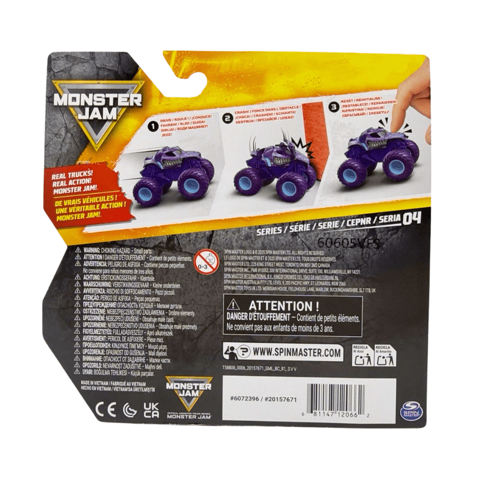 Monster Jam Smash & Bash Monster Mutt Dalmatian Breakable Monster Truck, Series 4