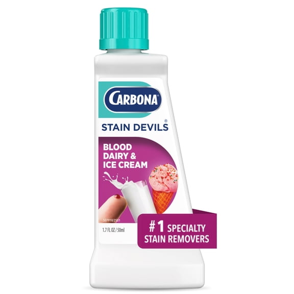 Carbona Stain Devils® #4 | Blood, Dairy & Ice Cream | Professional Strength Laundry Stain Remover | Multi-Fabric Cleaner | Safe On Skin & Washable Fabrics | 1.7 Fl Oz, 1 Pack