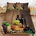 thumbnail image 6 of 3 Pcs Soft Bedding Set, Includes 1 Duvet Cover with Zipper And 2 Pillow Shams,Vacuum Wine Stopper King(102"×90"), 6 of 8
