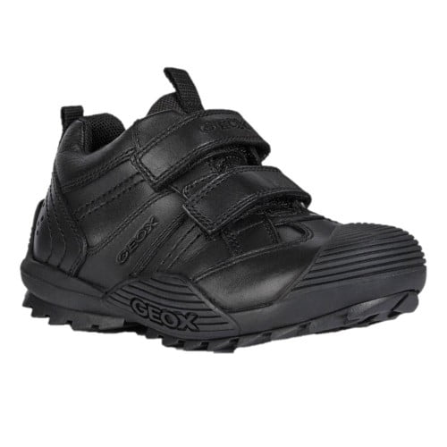 Geox Boys Girls J Savage A Leather School Shoes Black 10 Toddler