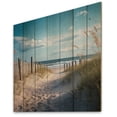 thumbnail image 2 of Designart "The Path Leading to the Beach IV" Nautical & Beach Print on Natural Pine Wood, 2 of 5