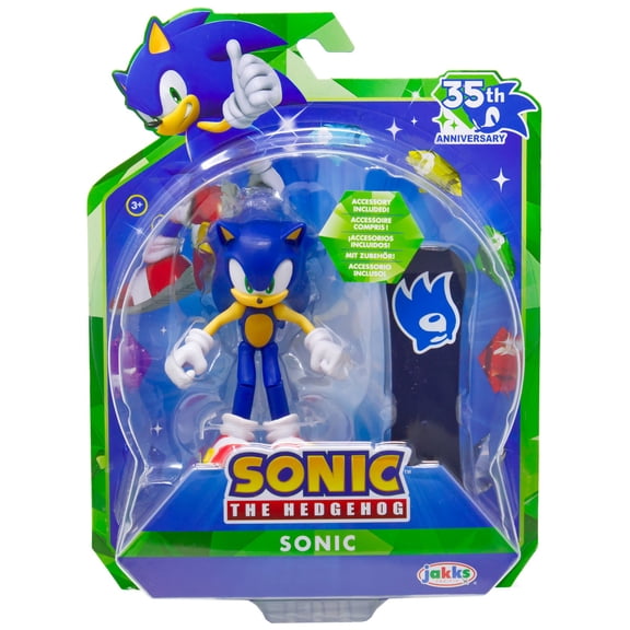 Sonic The Hedgehog 35th Anniversary Sonic Action Figure (with Snowboard)