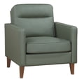 thumbnail image 2 of Coaster Jonah Faux Leather Upholstered Track Arm Accent Club Chair Green, 2 of 12
