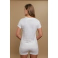 thumbnail image 3 of Women's Cottonique W12210 Latex Free Organic Cotton Cap Sleeve T-Shirt (Natural 7), 3 of 5