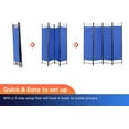 thumbnail image 6 of YRLLENSDAN 4 Panel Room Divider 6FT Steel Frame Screen Folding Privacy Divider Freestanding Partition for Home Office Bedroom (Blue), 6 of 8