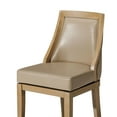 thumbnail image 5 of Maven Lane Vienna Counter Stool, Weathered Oak Finish, Avanti Bone Vegan Leather, 5 of 7