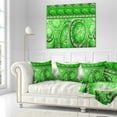 thumbnail image 2 of Designart Green Living Cells Fractal Design - Abstract Throw Pillow - 18x18, 2 of 4
