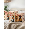 thumbnail image 3 of Outdoor Pillows Waterproof, Happy Fall Bedding Throw Pillows with Insert for Couch Sofa Bed, Cute Dogs Maple Branch Thanksgiving Checked 12x20 Inch Pillowcases Decorative Patio Pillow Set of 1, 3 of 8