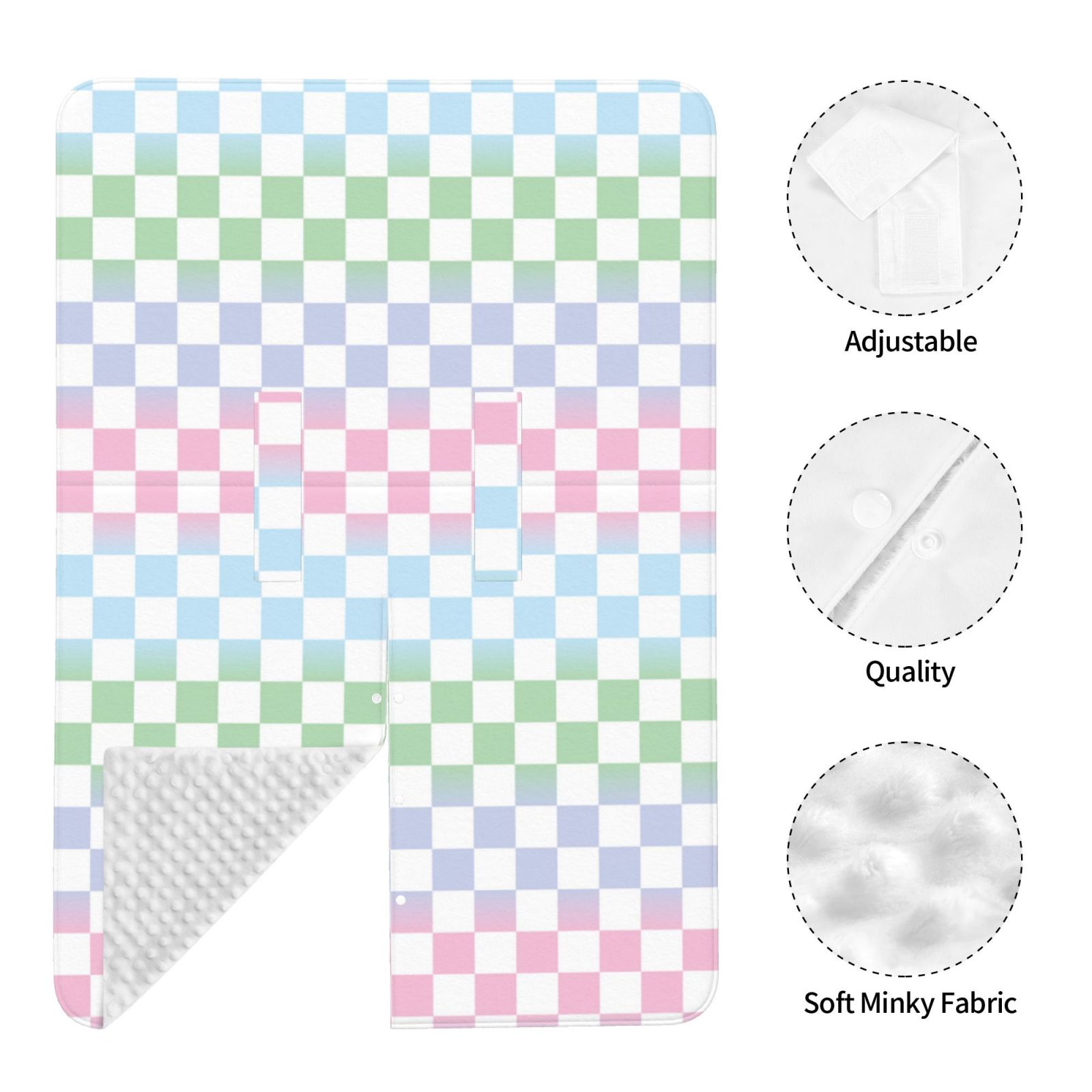 Car Seat Cover Baby - Colorful Checkerboard Breathable Infant Car Seat Cover for Baby Carseat, Lightweight Comfort Baby Essentials Must Haves Newborn Stuff for Girl Boy