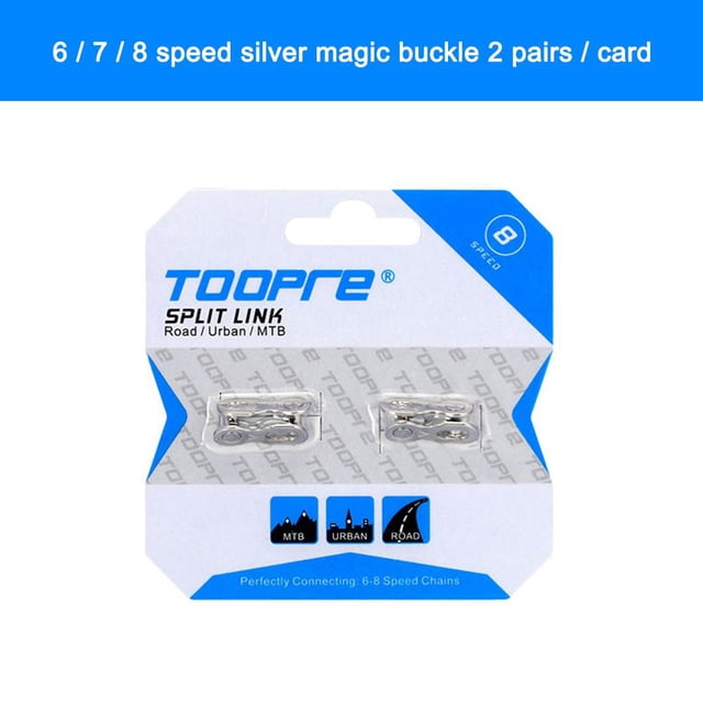 TOOPRE 2 pares de conectores de eslabones de cadena de bicicleta MTB Bike Master Links (6/7/8S) Likrtyny paseo en bicicleta