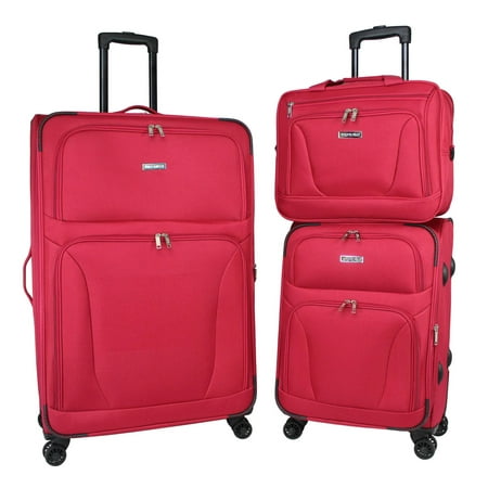 World Traveler Embarque Super Lightweight 3-Piece Spinner Luggage (Best Super Light Luggage)