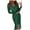 Green, variant on Women's Plus Size Sequin Midi Dress Long Sleeve V-Neck Wrap Ruched Slit Party Dress Green S