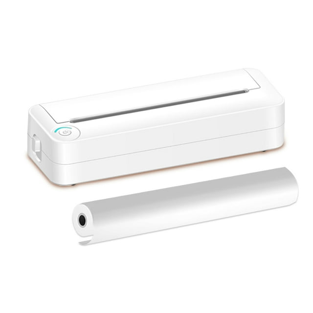Riwcyla A4 Portable Paper Printer Thermal Printing Wireless BT Connect Compatible with iOS and Android Mobile Photo Printer Support 210mm Wide for Travel Home Office Printing Sketches Reports Print