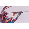 thumbnail image 2 of Unknown 32x21 White Modern Wood Framed Museum Art Print Titled - Musician, 2 of 4