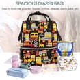 thumbnail image 5 of Xecao Cars print Large Capacity Nappy Bag is a multi-functional waterproof travel backpack, perfect as a nursing bag or mummy backpack for women, 5 of 6