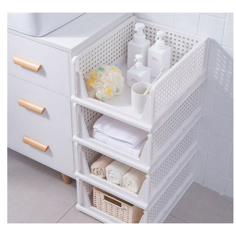 Dropship 2 PCS Wardrobe Organizer Plastic Drawer Organizer Stackable  Shelves Basket Cloth Wardrobe Container Bin Cabinets Home Office Bedroom  Laundry Pull Out Drawer Dividers For Clothes, Toys Organization to Sell  Online at