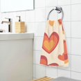 thumbnail image 5 of Retro Valentine Orange Hearts Towels 2 Piece Washcloth Hand Towels, Highly Absorbent Towels for Bathroom, Hotel, Gym and Spa 28 X 16 Inches, 5 of 7