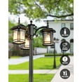 thumbnail image 6 of VIANIS Outdoor Lamp Post Light with Outlet 3-Head, Waterproof Outdoor Lamp Post Sconce, Anti-Rust Black Dusk to Dawn Street Light Pole for Garden, House, Doorway, Weather Resistant, 6 of 9