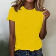 thumbnail image 2 of HAJWOH Womens Tops 2026 Summer Short Sleeve Shirts Beach Vacation Outfits Workout Tshirts Crew Neck Casual Plus Size Clothes L, 2 of 7