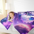 thumbnail image 4 of Feelyou 3D Kawaii Axolotl Full Size Comforter Sets for Child, Glitter Outer Space Bedding Comforter Set, Psychedelic Galaxy Planet Reversible Bedding Sets, Lightweight Room Decor, 3-Piece, 4 of 8