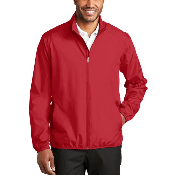 JustBlanks Mens Lightweight Full Zip Wind and Water Resistant Jacket with Cadet Collar
