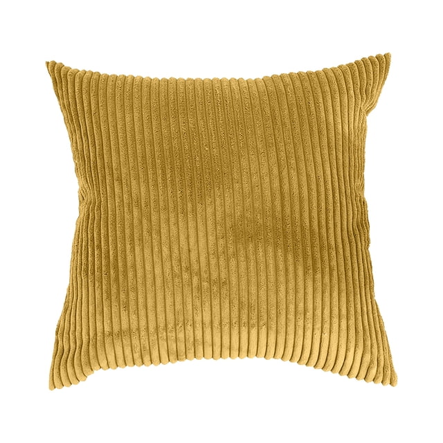 SIYTUAU Solid Color Corn Strip Cushion Cover For Sofa Pillow Multi Color Corduroy Design 40X40Cm Size 100 Polyester Material Gold Color For Home Decor Cushion Cover Gold