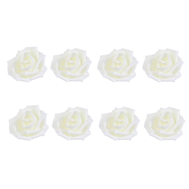 100 rosas artificiales, hermosas flores decorativas para bodas, fiestas y cumpleaños (rosa, 6 cm)