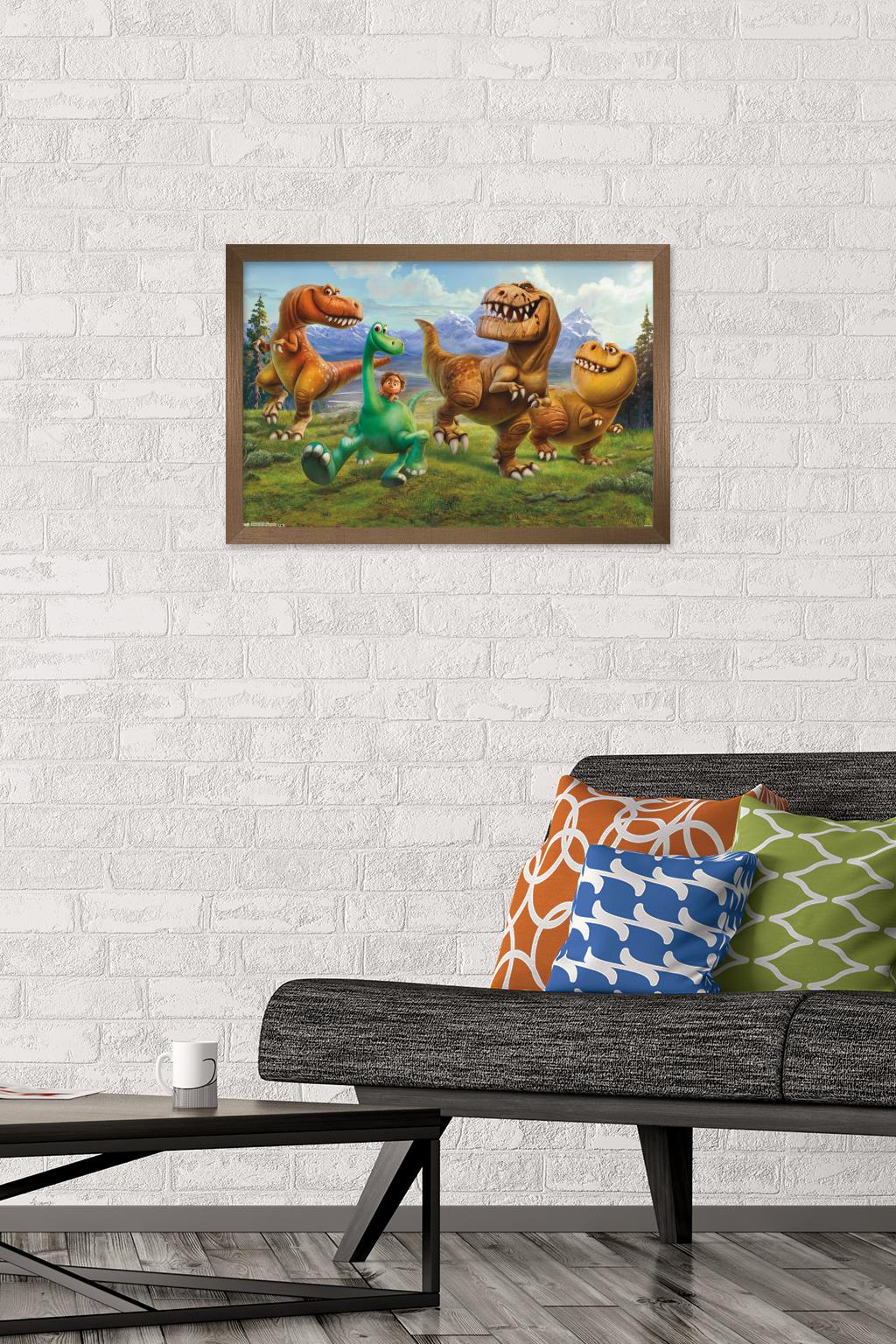 Disney Pixar The Good Dinosaur - Group Wall Poster, 14.725" x 22.375", Framed