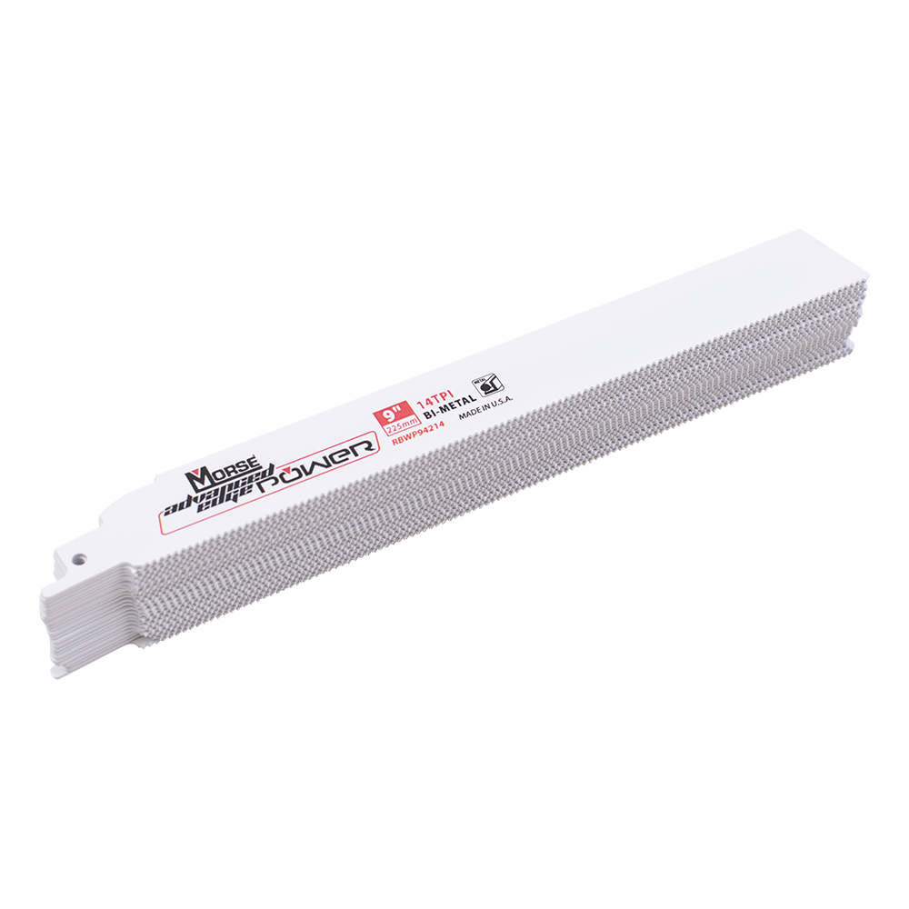 Mk Morse Master Advanced Edge Power Cobalt Reciprocating Saw Blade 9 inch x 1 inch x .42 inch 14 TPI 25 Pack, Size: One Size