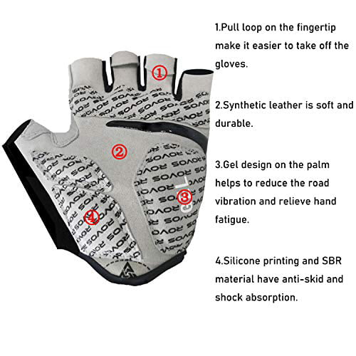 ROVOS Mountain Bikes Gloves Men Half Finger 3D Gel Bikes Gloves Breathable Cycling Gloves 