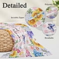 thumbnail image 3 of Spring Wildflowers Pillow Covers King, Watercolor Floral Butterflies Pink Plaid Soft Brushed Microfiber Breathable Throw Pillow Covers, Pillowcase with Zipper for Couch Sofa Bedroom 20"x36", 3 of 9