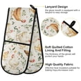 thumbnail image 4 of Dailycode Double Sided Oven Mitt with Loop Heat Resistant Kitchen Long Potholders 7" x 35" Watercolor Chicken and Leaf, 4 of 6