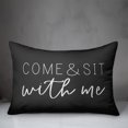 thumbnail image 2 of Creative Products Come & Sit With Me Black and White 14x20 Indoor / Outdoor Pillow, 2 of 2