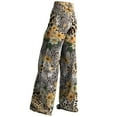 thumbnail image 7 of Jxximdong Pants for Women High Waisted Flower Patterned Wide Leg Pants Lightweight And Loose Casual Colorful Pants Yellow L Trousers, 7 of 7
