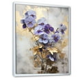 thumbnail image 2 of Designart "Meadow of Violets in Purple and Gold V" Violets Floater Framed Canvas Prints, 2 of 5