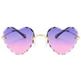 thumbnail image 2 of 2Unids Lentes de Sin Marco Gafas de terre Protección Forma de forma forma forma Púrpura + rosa Salvador gafas de sol para mujer, 2 of 10