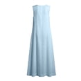 thumbnail image 6 of Bxsruta Womens Maxi Dress Casual V Neck Sleeveless Flowy Long Dresses with Pockets, 6 of 7