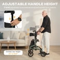 thumbnail image 4 of HOMCOM Foldable Rollator Walker with Seat for Seniors, 4 Wheeled Walker, 4 of 10
